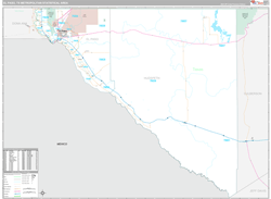 El Paso Metro Area Wall Map Premium Style 2024